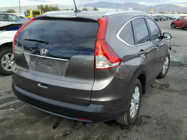 5J6RM3H75CL007599 - 2012 HONDA CR-V EXL GRAY photo 4