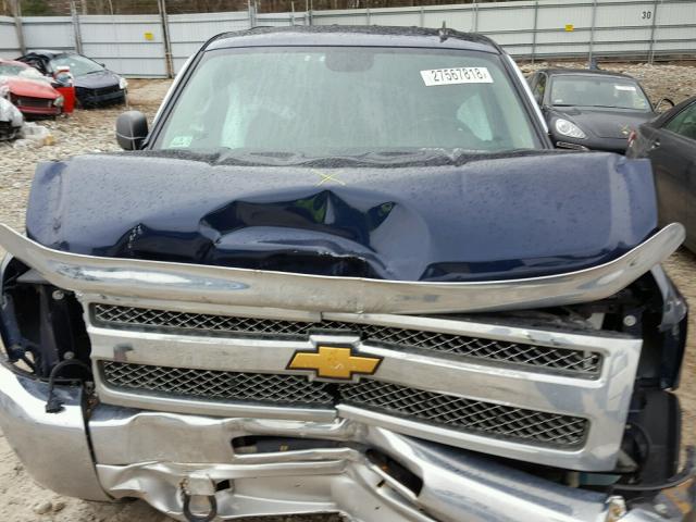 1GCPKSE77CF147833 - 2012 CHEVROLET SILVERADO BLUE photo 7