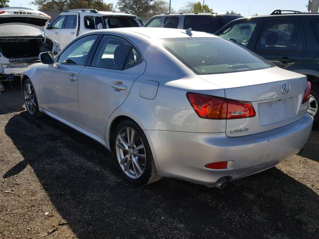 JTHBK262582076268 - 2008 LEXUS IS 250 SILVER photo 3