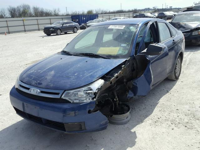 1FAHP35N29W230398 - 2009 FORD FOCUS SE BLUE photo 2