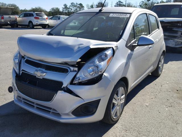 KL8CB6S90EC576529 - 2014 CHEVROLET SPARK LS SILVER photo 2