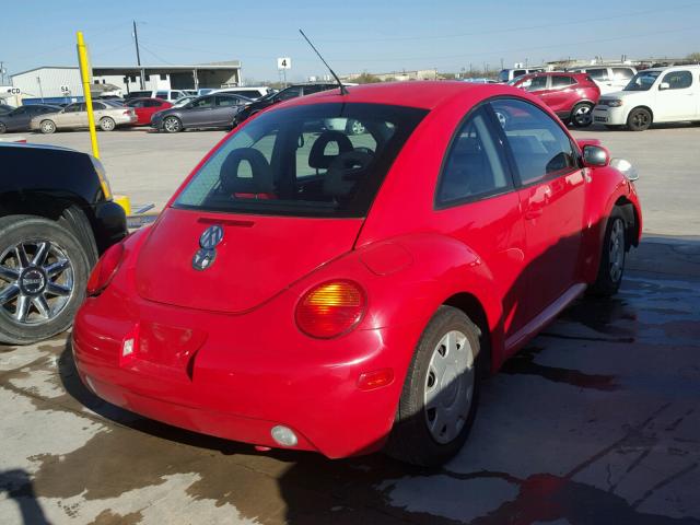 3VWCB21C61M463929 - 2001 VOLKSWAGEN NEW BEETLE RED photo 4