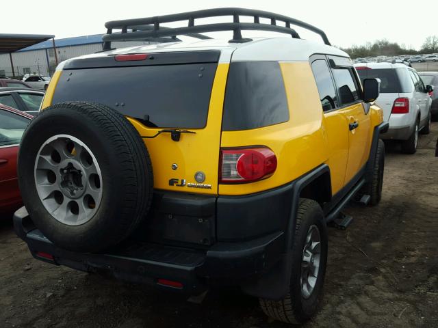 JTEBU11F770001805 - 2007 TOYOTA FJ CRUISER YELLOW photo 4