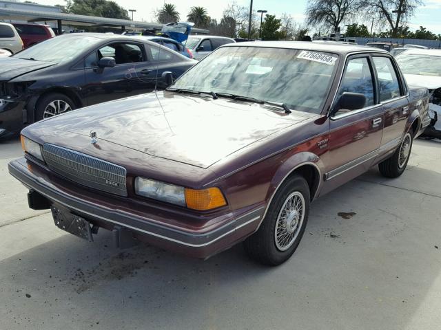 3G4AH54N1LS600891 - 1990 BUICK CENTURY CU BURGUNDY photo 2