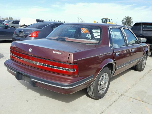 3G4AH54N1LS600891 - 1990 BUICK CENTURY CU BURGUNDY photo 4