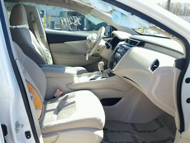 5N1AZ2MH2FN227848 - 2015 NISSAN MURANO S WHITE photo 5