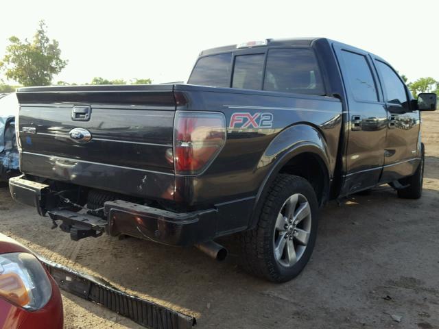 1FTFW1CT1DFB16346 - 2013 FORD F150 SUPER BLACK photo 4