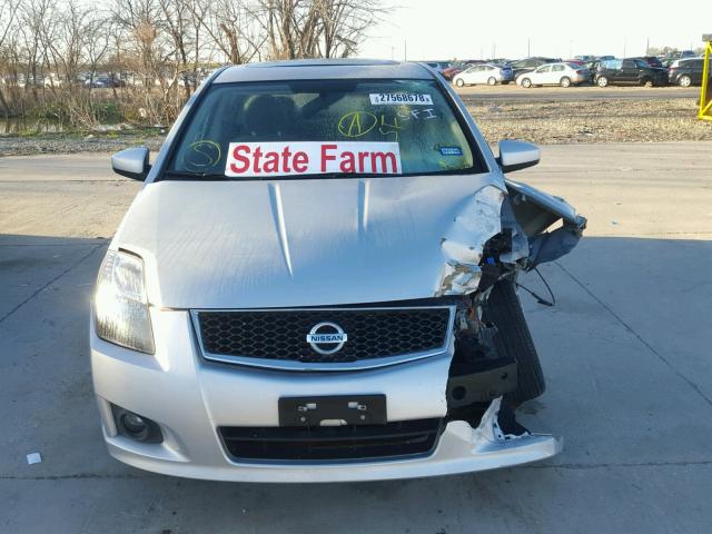 3N1AB6APXCL643818 - 2012 NISSAN SENTRA 2.0 SILVER photo 9