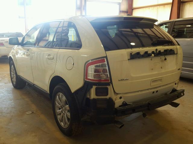 2FMDK38C58BA86231 - 2008 FORD EDGE SEL WHITE photo 3