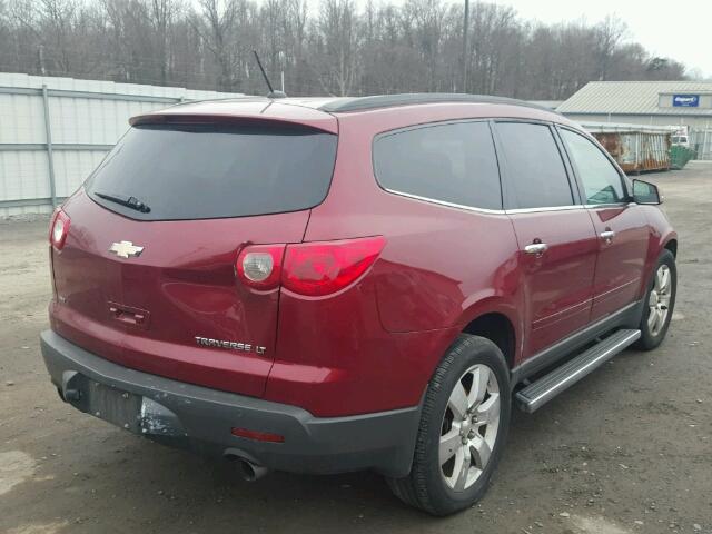 1GNKVGED0BJ323211 - 2011 CHEVROLET TRAVERSE L RED photo 4