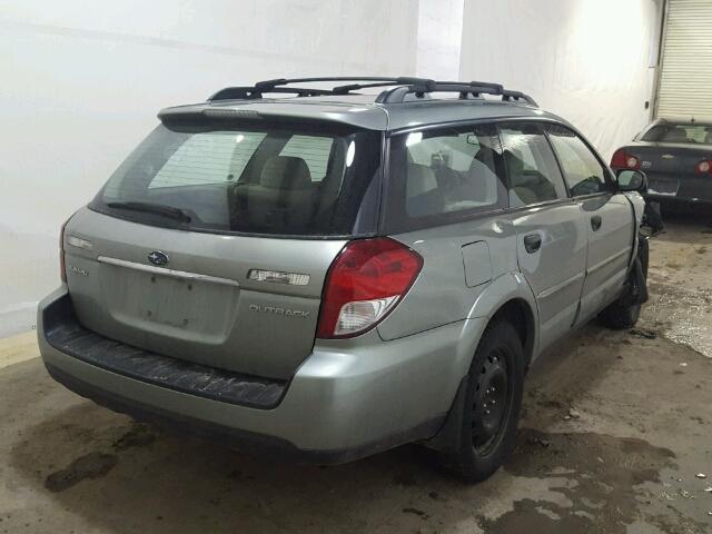 4S4BP61C897312678 - 2009 SUBARU OUTBACK 2. SILVER photo 4