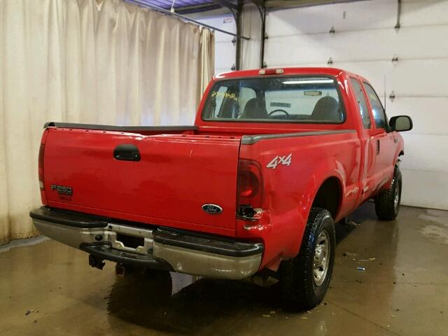 1FTNX21L41EA41578 - 2001 FORD F250 SUPER RED photo 4