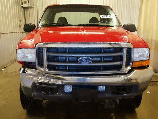 1FTNX21L41EA41578 - 2001 FORD F250 SUPER RED photo 9