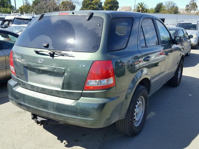 KNDJD733835066326 - 2003 KIA SORENTO EX GREEN photo 4