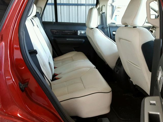 2LMDJ8JC1ABJ12151 - 2010 LINCOLN MKX RED photo 6