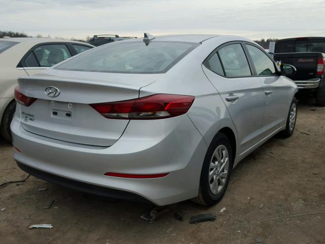 KMHD74LF5HU114645 - 2017 HYUNDAI ELANTRA SE SILVER photo 4