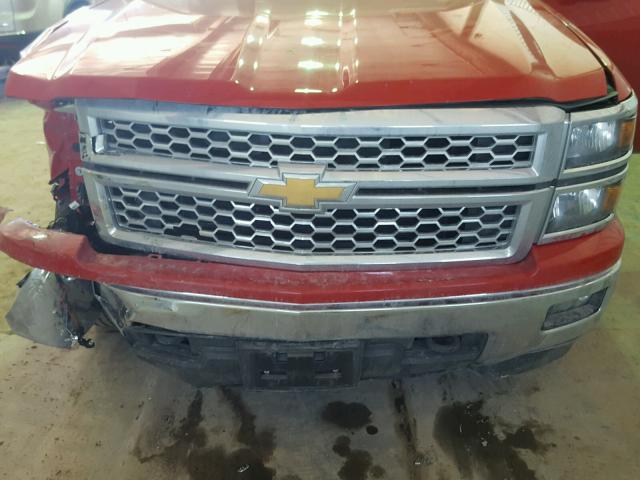 1GCVKREH4EZ390896 - 2014 CHEVROLET SILVERADO RED photo 7