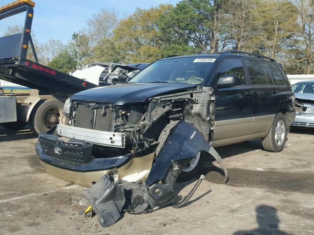 JTEDP21A350072586 - 2005 TOYOTA HIGHLANDER BLACK photo 2