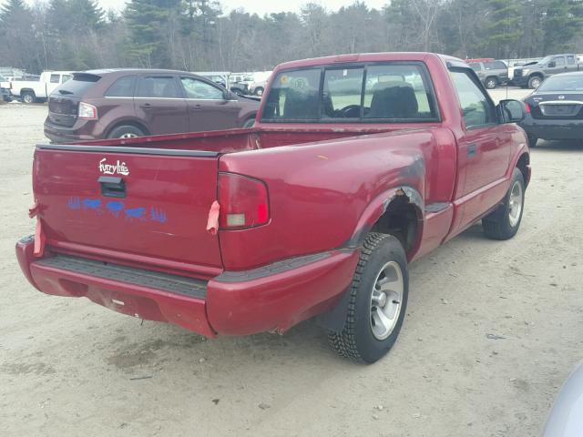 1GCCS1444Y8167811 - 2000 CHEVROLET S TRUCK S1 RED photo 4