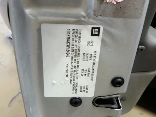 1G1ZT54874F124046 - 2004 CHEVROLET MALIBU LS 银色 照片 10