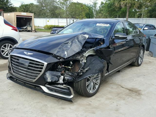 KMHGN4JE5JU248140 - 2018 GENESIS G80 BASE BLACK photo 2