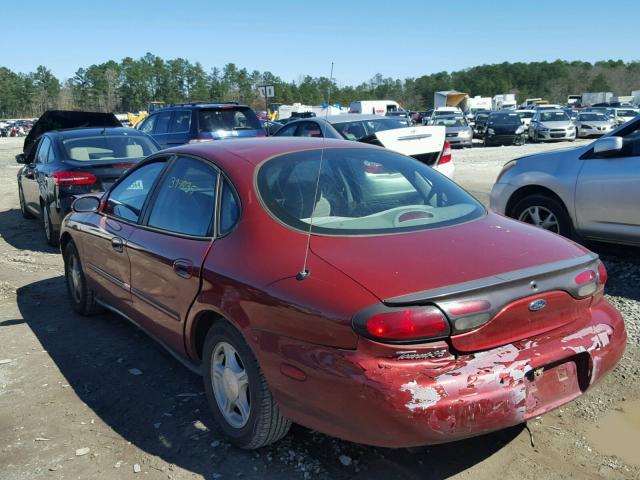 1FAFP53U6XA181925 - 1999 FORD TAURUS SE BURGUNDY photo 3