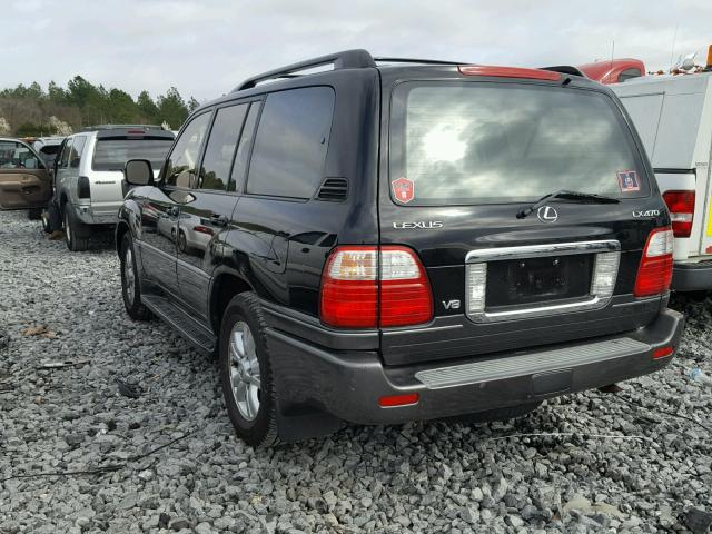 JTJHT00W133533554 - 2003 LEXUS LX 470 BLACK photo 3