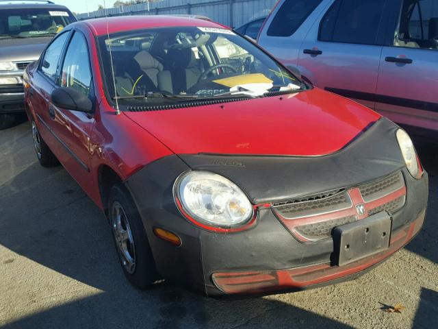 1B3ES26C05D247940 - 2005 DODGE NEON BASE RED photo 1