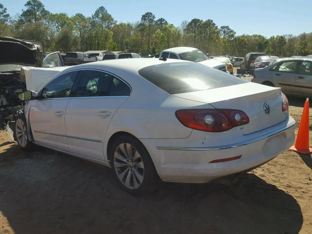 WVWMN7AN2BE703370 - 2011 VOLKSWAGEN CC SPORT WHITE photo 3