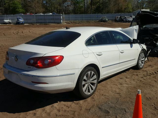 WVWMN7AN2BE703370 - 2011 VOLKSWAGEN CC SPORT WHITE photo 4