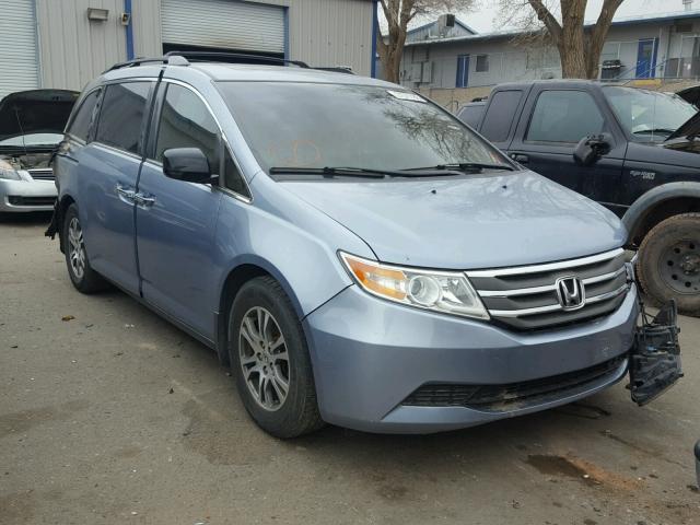 5FNRL5H68CB037288 - 2012 HONDA ODYSSEY EX BLUE photo 1