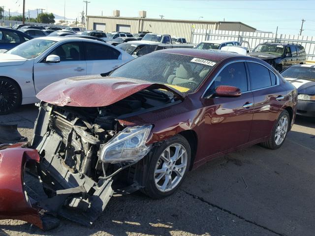 1N4AA5APXDC823104 - 2013 NISSAN MAXIMA S RED photo 2