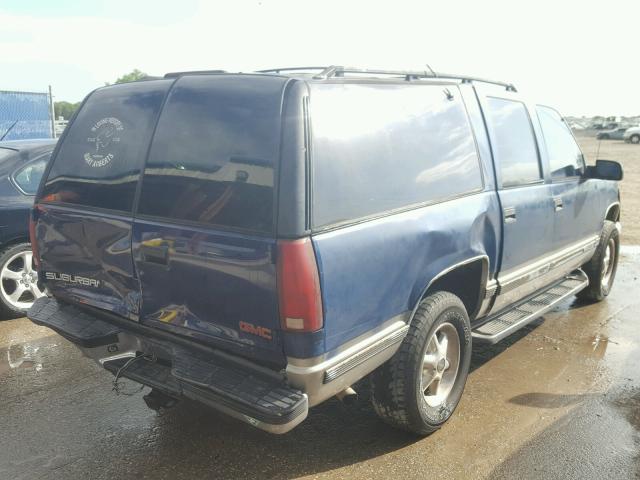 3GKFK16R8XG550542 - 1999 GMC SUBURBAN K BLUE photo 4