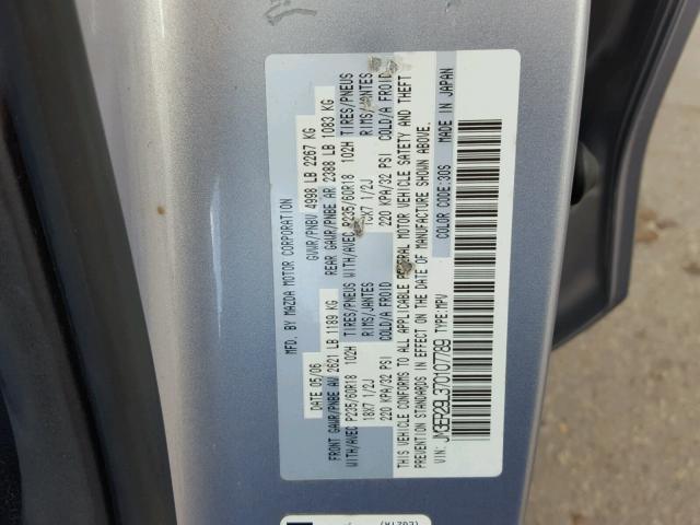 JM3ER29L370107789 - 2007 MAZDA CX-7 GRAY photo 10