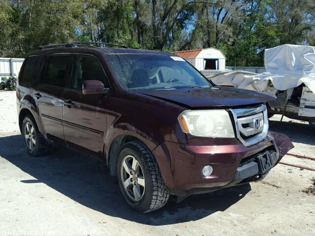 5FNYF4H65BB008035 - 2011 HONDA PILOT EXL BURGUNDY photo 1