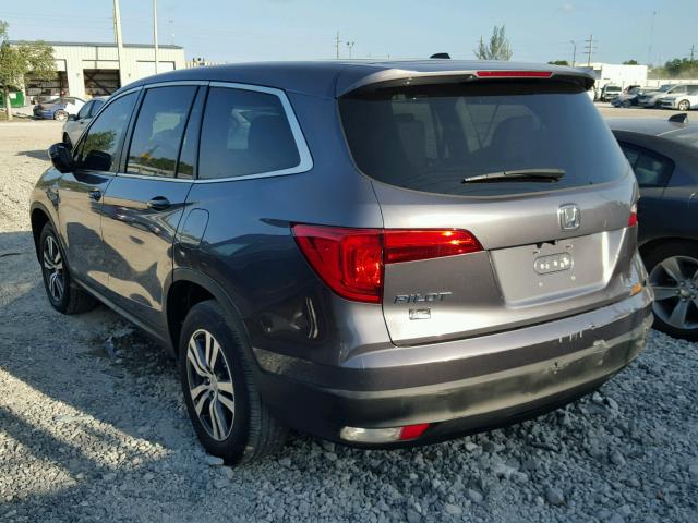 5FNYF5H52GB005047 - 2016 HONDA PILOT EXL GRAY photo 3