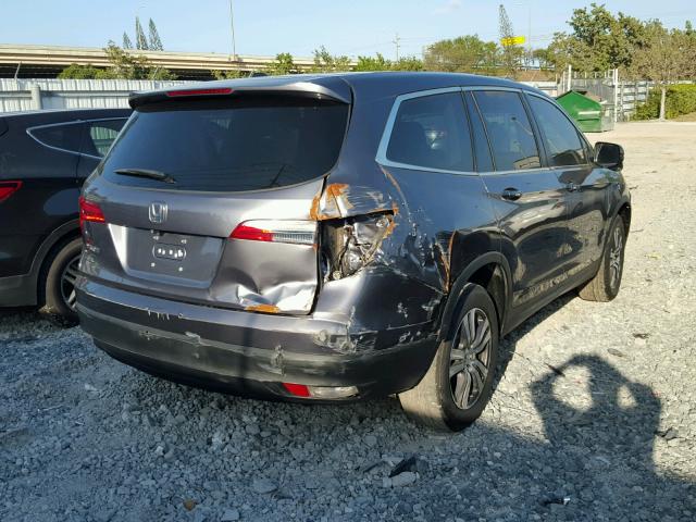 5FNYF5H52GB005047 - 2016 HONDA PILOT EXL GRAY photo 4