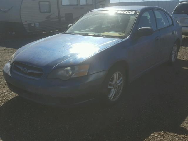 4S3BL616856222876 - 2005 SUBARU LEGACY 2.5 BLUE photo 2