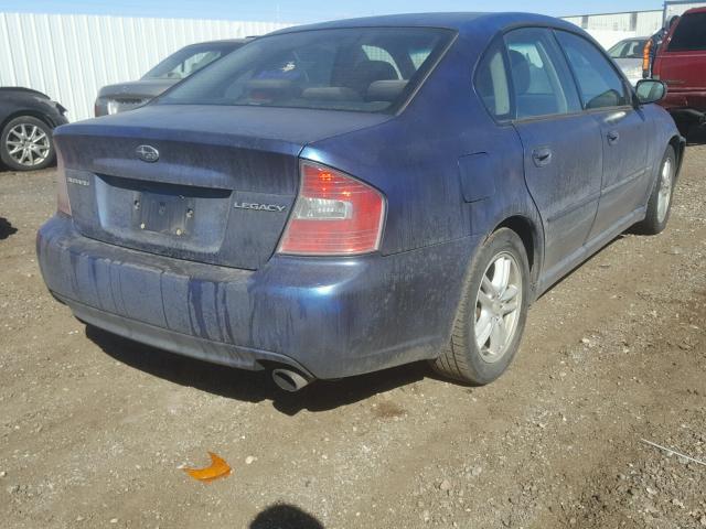 4S3BL616856222876 - 2005 SUBARU LEGACY 2.5 BLUE photo 4