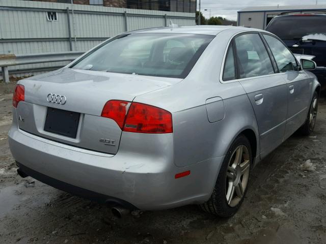 WAUDF78E87A071067 - 2007 AUDI A4 2.0T QU GRAY photo 4