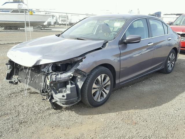 1HGCR2F39EA247150 - 2014 HONDA ACCORD LX SILVER photo 2