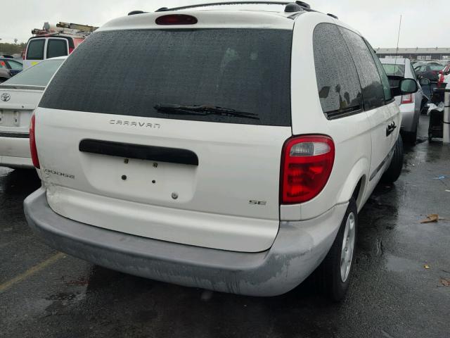 1B4GP25332B636408 - 2002 DODGE CARAVAN SE WHITE photo 4