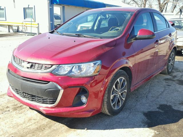 1G1JD5SBXH4126545 - 2017 CHEVROLET SONIC LT RED photo 2