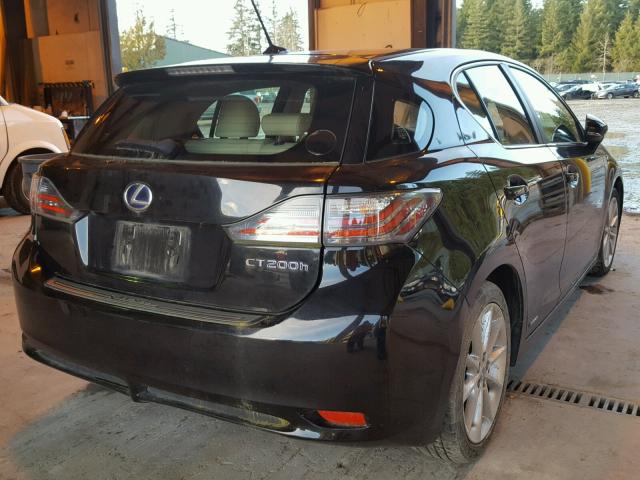 JTHKD5BHXD2165995 - 2013 LEXUS CT 200 BLACK photo 4