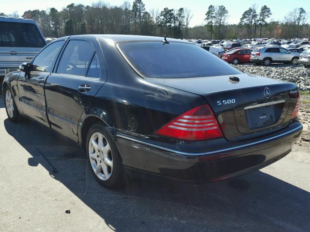 WDBNG84J15A445947 - 2005 MERCEDES-BENZ S 500 4MAT BLACK photo 3