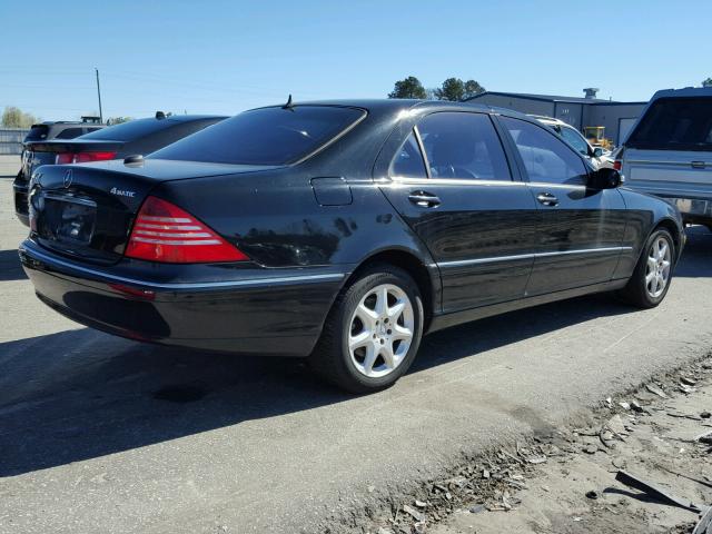 WDBNG84J15A445947 - 2005 MERCEDES-BENZ S 500 4MAT BLACK photo 4