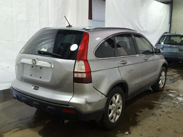 JHLRE38708C041592 - 2008 HONDA CR-V EXL GRAY photo 4