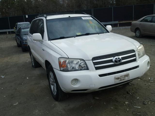 JTEEW21A160016218 - 2006 TOYOTA HIGHLANDER WHITE photo 1