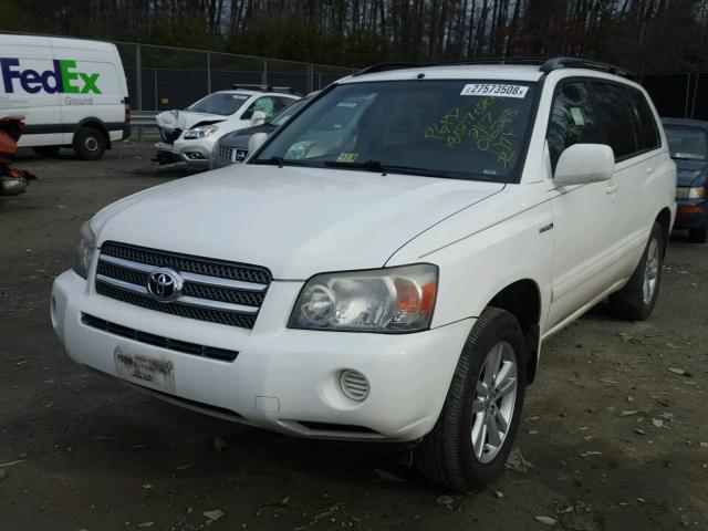 JTEEW21A160016218 - 2006 TOYOTA HIGHLANDER WHITE photo 2