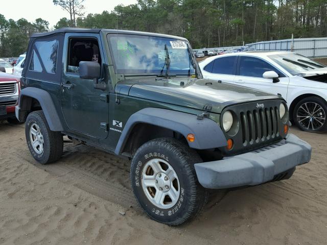 1J4FA24147L103561 - 2007 JEEP WRANGLER X GREEN photo 1